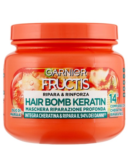 fructis maschera capelli 320ml - ripara & rinforza - riparazione profonda: tuttocasashop.it: igiene e cura della persona