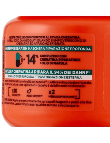 fructis maschera capelli 320ml - ripara & rinforza - riparazione profonda: tuttocasashop.it: igiene e cura della persona