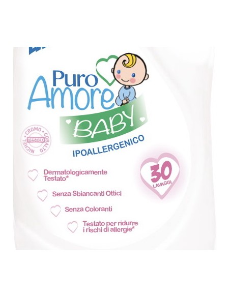 puro amore detersivo lavatrice 30 lavaggi 1500ml - baby ipoallergenico: tuttocasashop.it: prodotti per bucato e tessuti