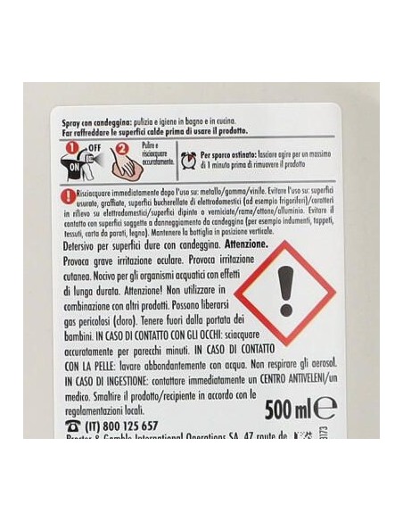 mastrolindo spray 500ml - con candeggina - extra potere igienizzante: tuttocasashop.it: pulizia e cura della casa