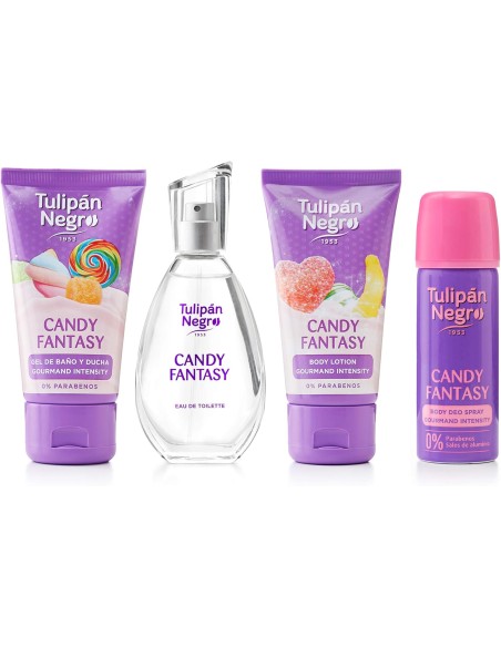 tulipan negro - deo 150ml+doccia 75ml+edt 50ml+body lot. 75ml - candy fantas: tuttocasashop.it: igiene e cura della persona