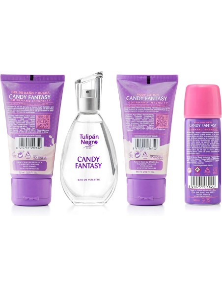 tulipan negro - deo 150ml+doccia 75ml+edt 50ml+body lot. 75ml - candy fantas: tuttocasashop.it: igiene e cura della persona