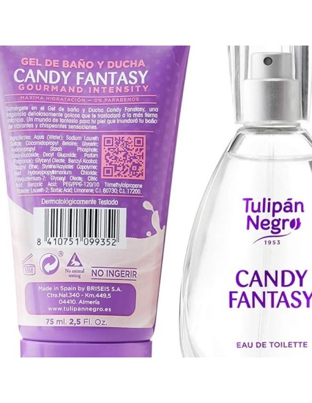 tulipan negro - deo 150ml+doccia 75ml+edt 50ml+body lot. 75ml - candy fantas: tuttocasashop.it: igiene e cura della persona