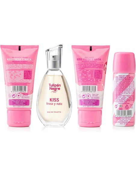 tulipan negro - deo 150ml+doccia 75ml+edt 50ml+body lot 75ml - fresaa y nata: tuttocasashop.it: igiene e cura della persona