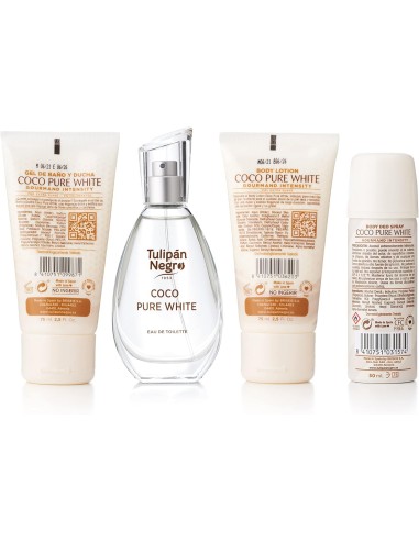 tulipan negro - deo 150ml+doccia 75ml+edt 50ml+body lot 75ml - coco pure whi: tuttocasashop.it: igiene e cura della persona