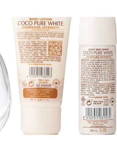 tulipan negro - deo 150ml+doccia 75ml+edt 50ml+body lot 75ml - coco pure whi: tuttocasashop.it: igiene e cura della persona