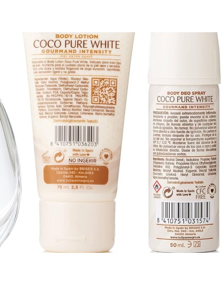 tulipan negro - deo 150ml+doccia 75ml+edt 50ml+body lot 75ml - coco pure whi: tuttocasashop.it: igiene e cura della persona