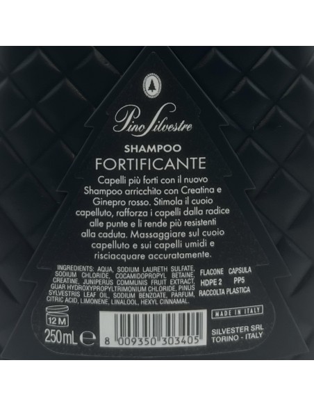 pino silvestre shampoo 250ml - fortificante - creatina e ginepro rosso: tuttocasashop.it: igiene e cura della persona