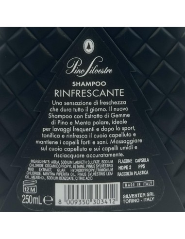 pino silvestre shampoo 250ml - rinfrescante uso frequente - pino e menta: tuttocasashop.it: igiene e cura della persona