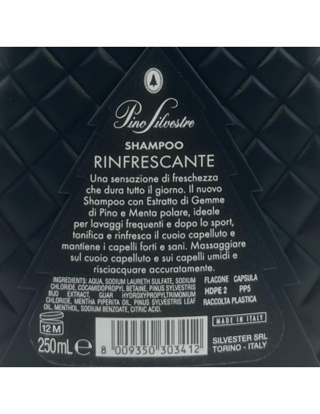 pino silvestre shampoo 250ml - rinfrescante uso frequente - pino e menta: tuttocasashop.it: igiene e cura della persona