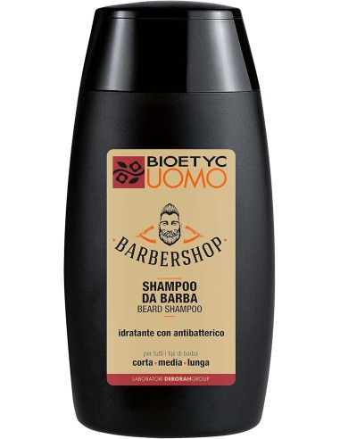 bioetyc uomo barbershop - 120ml - shampoo da barba idratante antibatterico: tuttocasashop.it: igiene e cura della persona