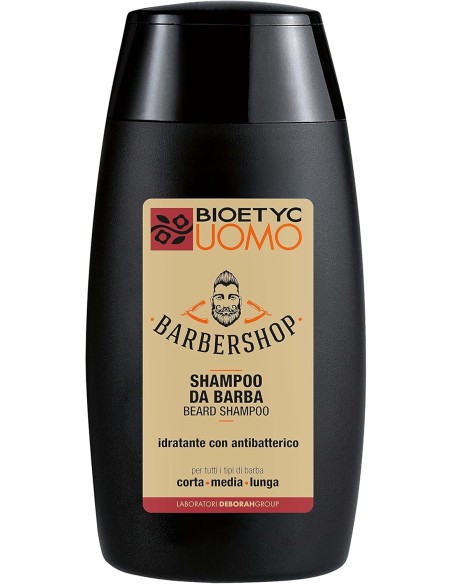 bioetyc uomo barbershop - 120ml - shampoo da barba idratante antibatterico: tuttocasashop.it: igiene e cura della persona