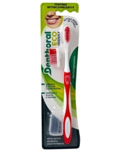 denthoral eco friendly - spazzolino con testina di ricambio e capsula setole: tuttocasashop.it: igiene e cura della persona