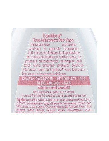 equilibra deodorante vapo no gas - 75ml - rosa ialuronica - delicatezza 24h: tuttocasashop.it: igiene e cura della persona