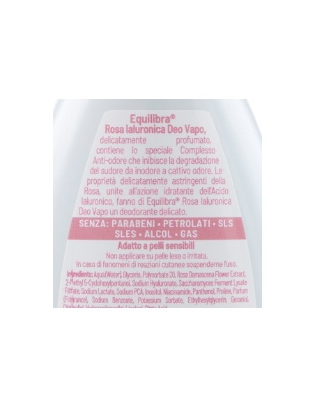 equilibra deodorante vapo no gas - 75ml - rosa ialuronica - delicatezza 24h: tuttocasashop.it: igiene e cura della persona