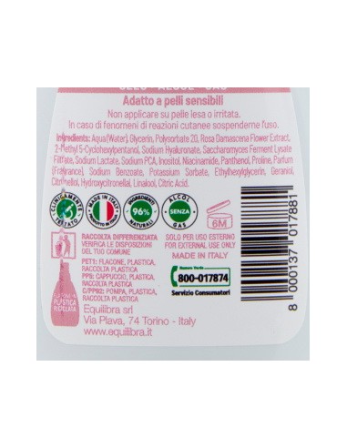 equilibra deodorante vapo no gas - 75ml - rosa ialuronica - delicatezza 24h: tuttocasashop.it: igiene e cura della persona
