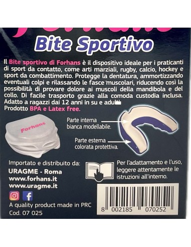 forhans bite sportivo - paradenti superiore termoformante - custodia inclusa: tuttocasashop.it: igiene e cura della persona