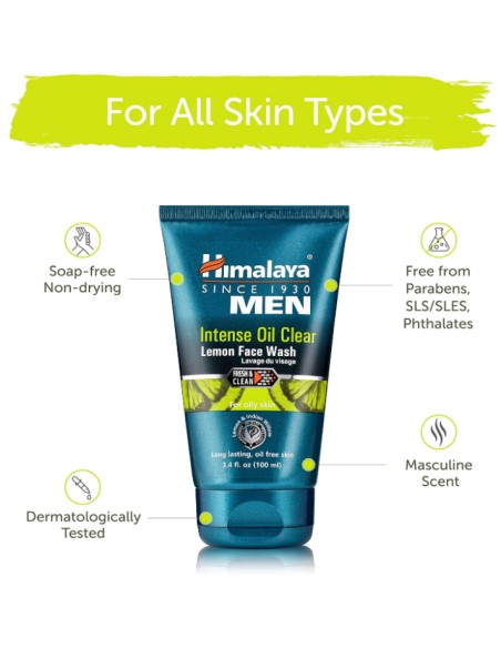 himalaya men since 1930 intense oil clean - lavaviso - 100ml: tuttocasashop.it: igiene e cura della persona