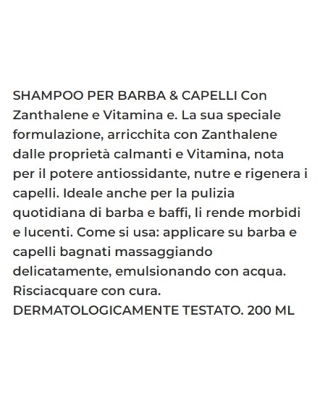 noxzema professiona shampoo barba & capelli 200ml - zanthalene e vitamina e: tuttocasashop.it: igiene e cura della persona