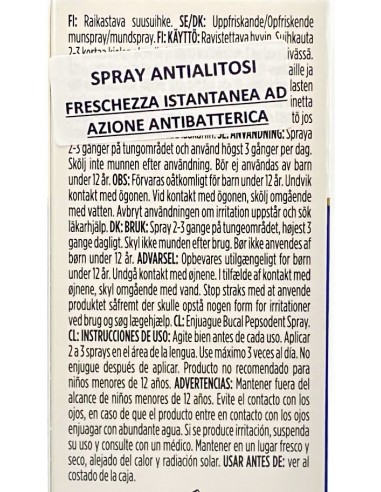 pepsodent mouth spray freshness & protection - 15ml - spray alito fresco: tuttocasashop.it: igiene e cura della persona