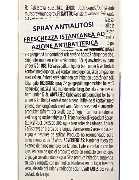 pepsodent mouth spray freshness & protection - 15ml - spray alito fresco: tuttocasashop.it: igiene e cura della persona