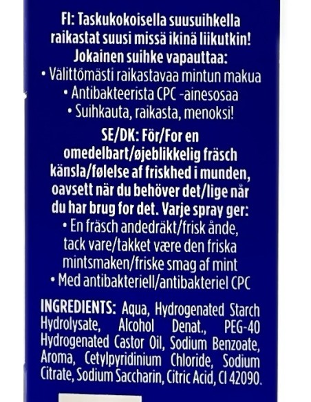 pepsodent mouth spray freshness & protection - 15ml - spray alito fresco: tuttocasashop.it: igiene e cura della persona