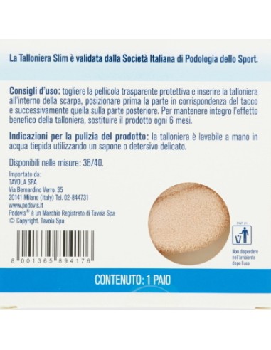 podovis talloniera slim doppia protezione comfort gel system - donna 36/40: tuttocasashop.it: prodotti per bucato e tessuti