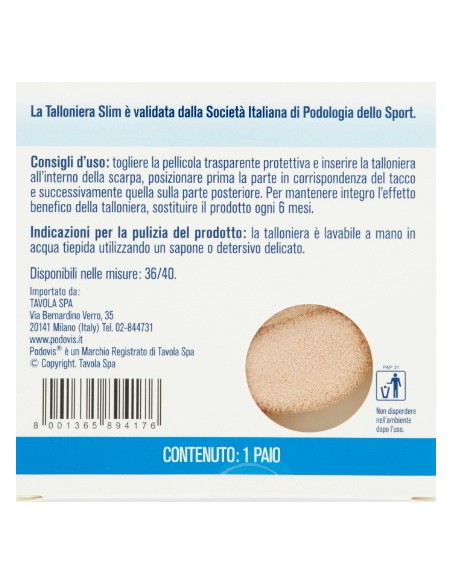 podovis talloniera slim doppia protezione comfort gel system - donna 36/40: tuttocasashop.it: prodotti per bucato e tessuti