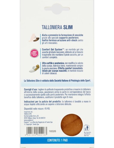 podovis talloniera slim doppia protezione comfort gel system - uomo 41/45: tuttocasashop.it: prodotti per bucato e tessuti