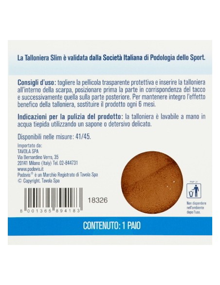 podovis talloniera slim doppia protezione comfort gel system - uomo 41/45: tuttocasashop.it: prodotti per bucato e tessuti