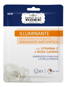 acqua alle rose maschera in tessuto idratante anti-fatica - vitamina c: tuttocasashop.it: igiene e cura della persona