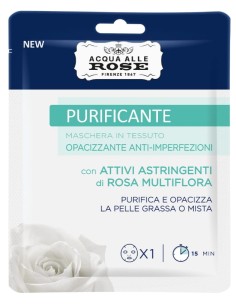 acqua alle rose maschera in tessuto opacizzante anti-imperfezioni: tuttocasashop.it: igiene e cura della persona
