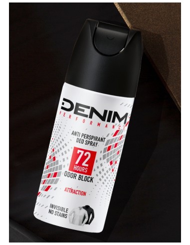 denim deodorante spray 150ml - 72h odor block - attraction - invisible: tuttocasashop.it: igiene e cura della persona