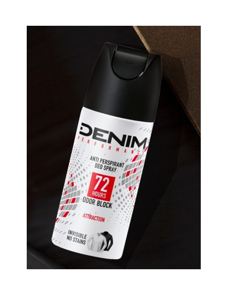 denim deodorante spray 150ml - 72h odor block - attraction - invisible: tuttocasashop.it: igiene e cura della persona