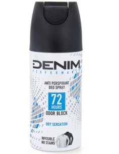 denim deodorante spray 150ml - 72h odour block - dry sensation - invisible: tuttocasashop.it: igiene e cura della persona