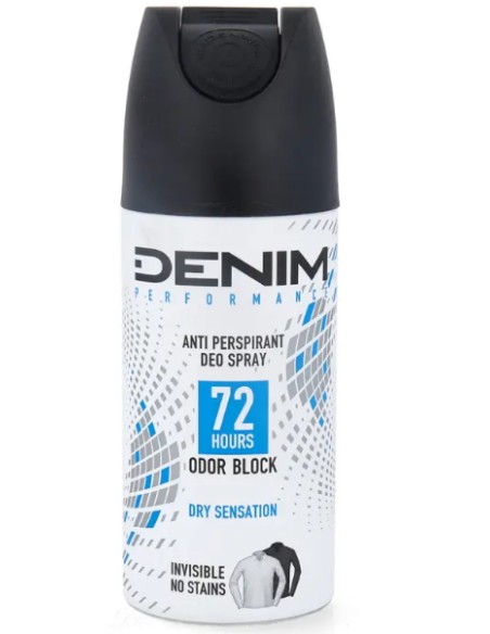 denim deodorante spray 150ml - 72h odour block - dry sensation - invisible: tuttocasashop.it: igiene e cura della persona