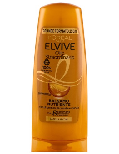 elvive l'oreal balsamo 250ml - olio straordinario - capelli secchi: tuttocasashop.it: igiene e cura della persona