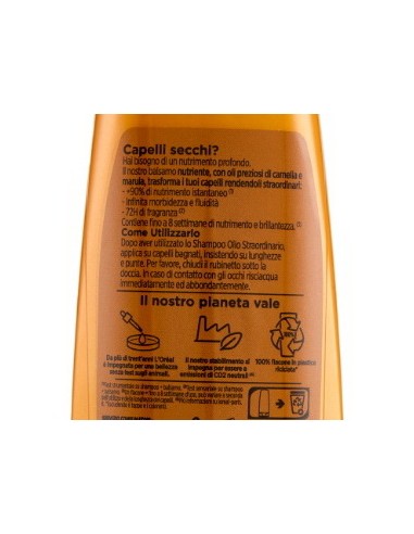 elvive l'oreal balsamo 250ml - olio straordinario - capelli secchi: tuttocasashop.it: igiene e cura della persona