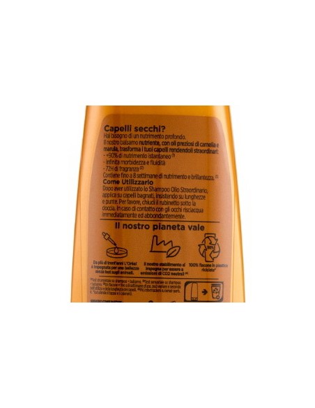 elvive l'oreal balsamo 250ml - olio straordinario - capelli secchi: tuttocasashop.it: igiene e cura della persona