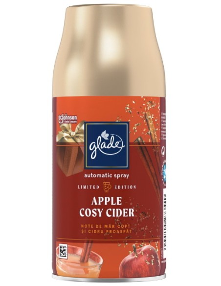 glade automatic spray - 269ml - ricarica - apple cosy cider - mela: tuttocasashop.it: pulizia e cura della casa