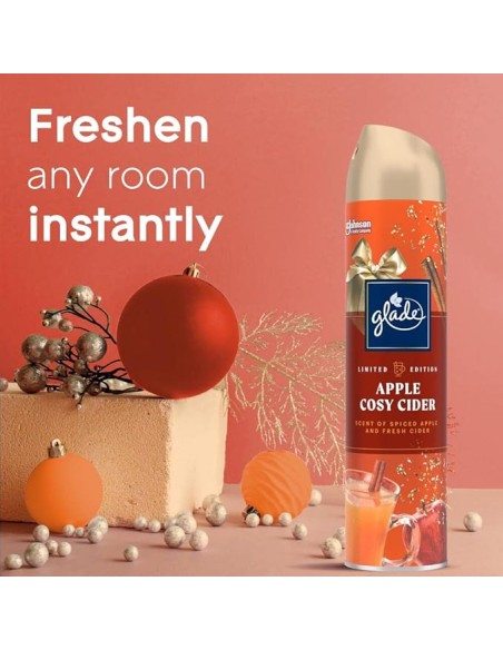 glade deoodorante spray - 300ml - apple cosy cider - cinnamon - baked crisp: tuttocasashop.it: pulizia e cura della casa