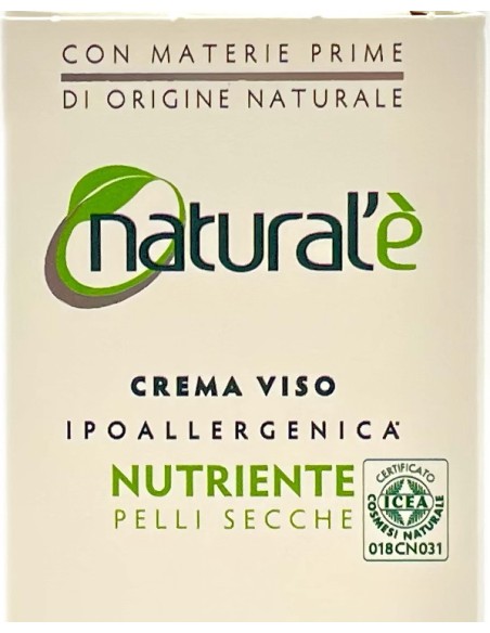 natural'e' crema viso ipoallergenica nutriente - 75ml - olio di mandorle: tuttocasashop.it: igiene e cura della persona