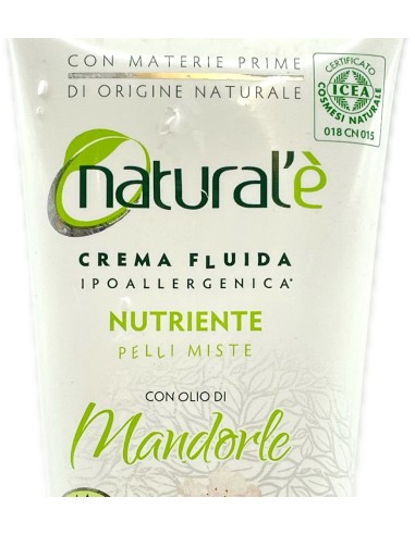 natural'e' crema fluida ipoallergenica nutriente - 200ml - olio di mandorle: tuttocasashop.it: igiene e cura della persona