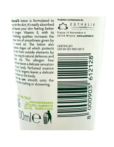 natural'e' crema fluida ipoallergenica nutriente - 200ml - olio di mandorle: tuttocasashop.it: igiene e cura della persona