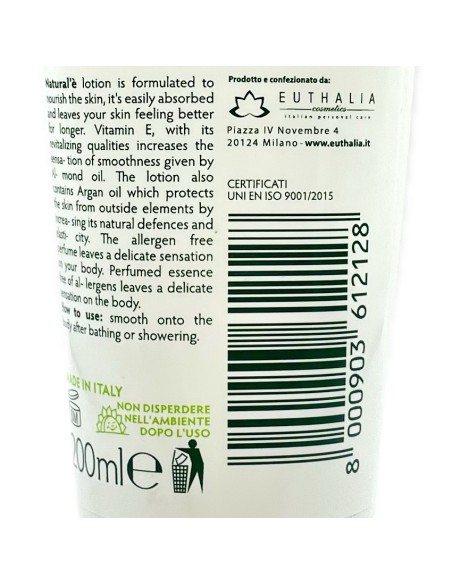 natural'e' crema fluida ipoallergenica nutriente - 200ml - olio di mandorle: tuttocasashop.it: igiene e cura della persona