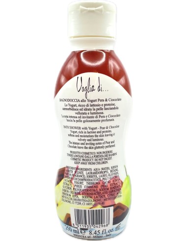 voglia di... bagnodoccia allo yogurt - 250ml - pera & cioccolato: tuttocasashop.it: igiene e cura della persona
