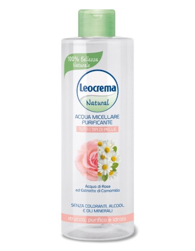 leocrema acqua micellare purificante - 400ml - acqua di rose e camomilla: tuttocasashop.it: igiene e cura della persona