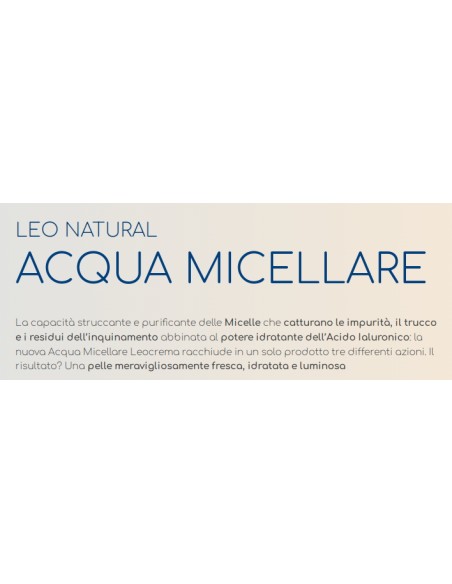 leocrema acqua micellare purificante - 400ml - acqua di rose e camomilla: tuttocasashop.it: igiene e cura della persona