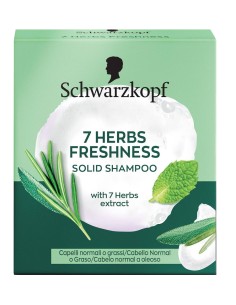 schwarzkopf shampoo solido - 60g - con estratti delle 7 erbe - freshness: tuttocasashop.it: igiene e cura della persona