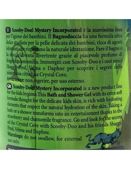 scooby doo bagnodoccia 500ml - fragola e camomilla - formula delicata: tuttocasashop.it: igiene e cura della persona